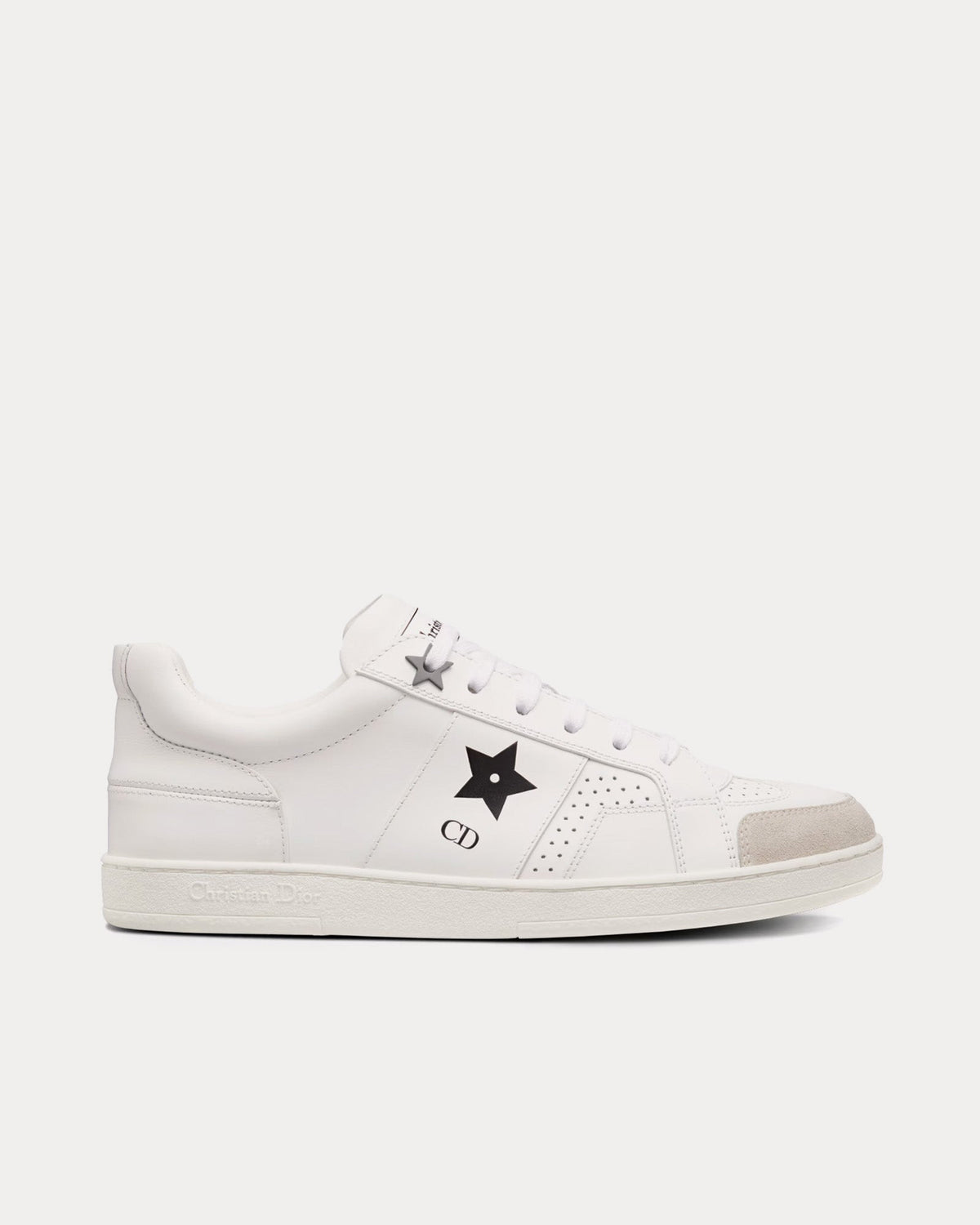 Dior Star Calfskin & Suede White / Black Low Top Sneakers