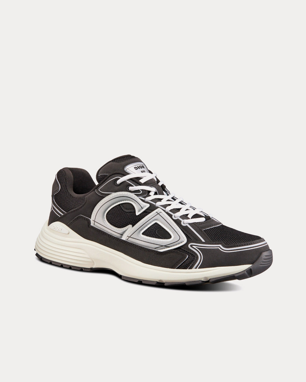 B30 Black Mesh and Technical Fabric Low Top Sneakers
