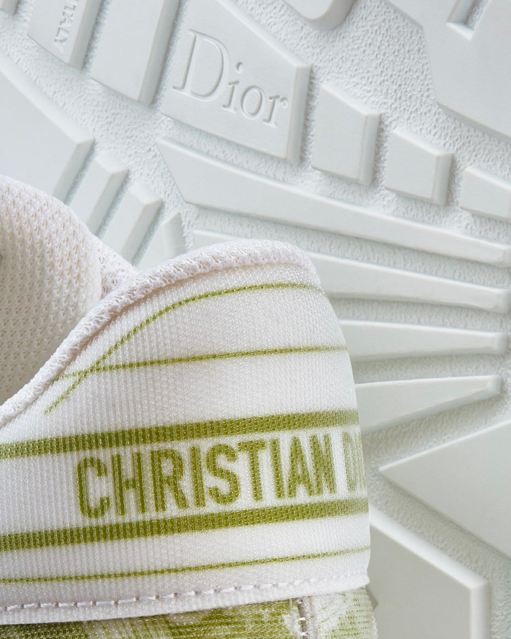 Addict Lime Toile de Jouy Technical Fabric Low Top Sneakers