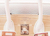 Neige Faubourg Birkin 20 White Matte Alligator Handbag