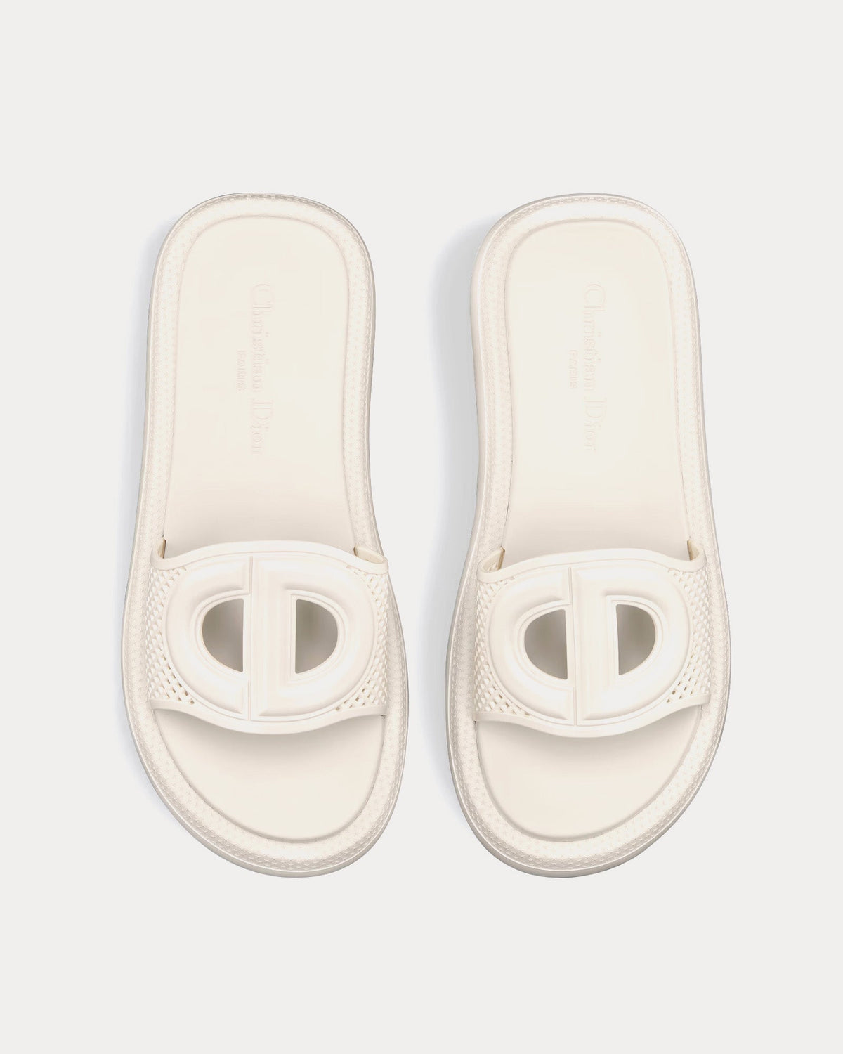 Dioriviera D-Club Candy White Rubber Slides
