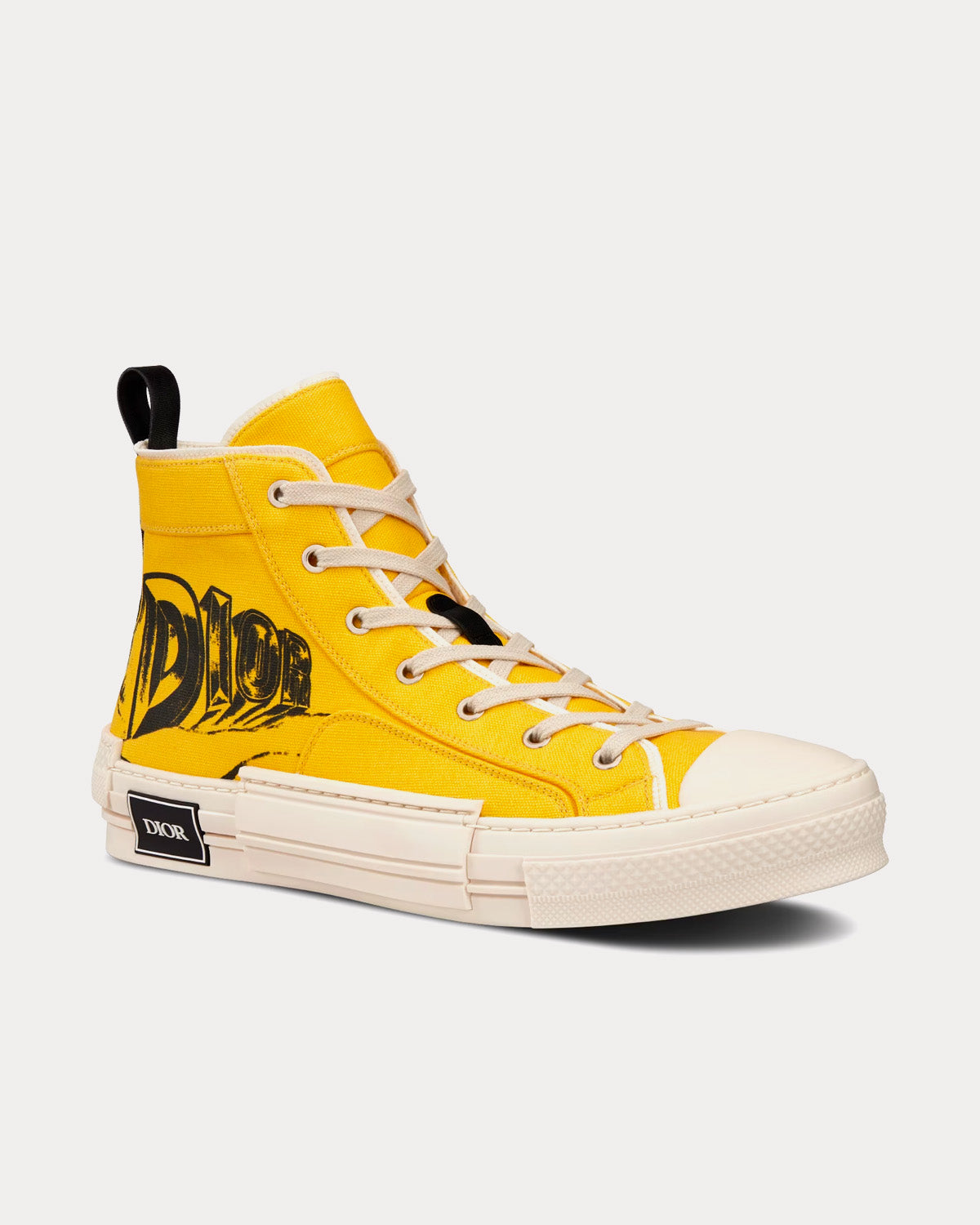 B23 Yellow Canvas with AsteroDior Signature High Top Sneakers