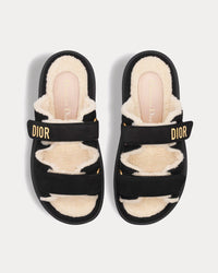 Dioract Suede Goatskin Black Slides