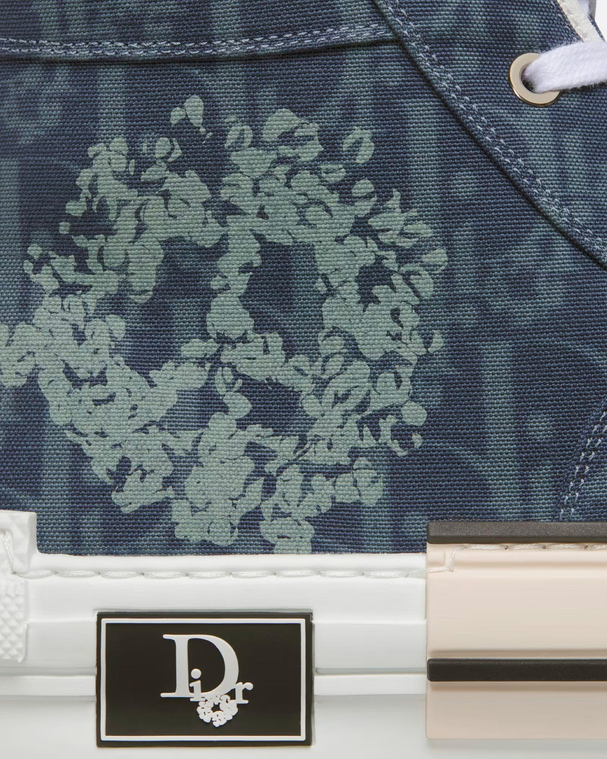 Dior Tears B23 Blue Dior Oblique and Peace Sign Dior Tears Denim High Top Sneakers