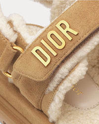 Dioract Suede Goatskin Beige Sandals