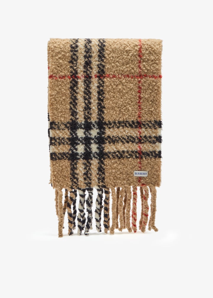 Luxurious Alpaca-Wool Blend Bouclé Scarf