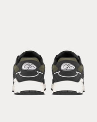 B30 Deep Green Mesh and Black Technical Fabric Low Top Sneakers