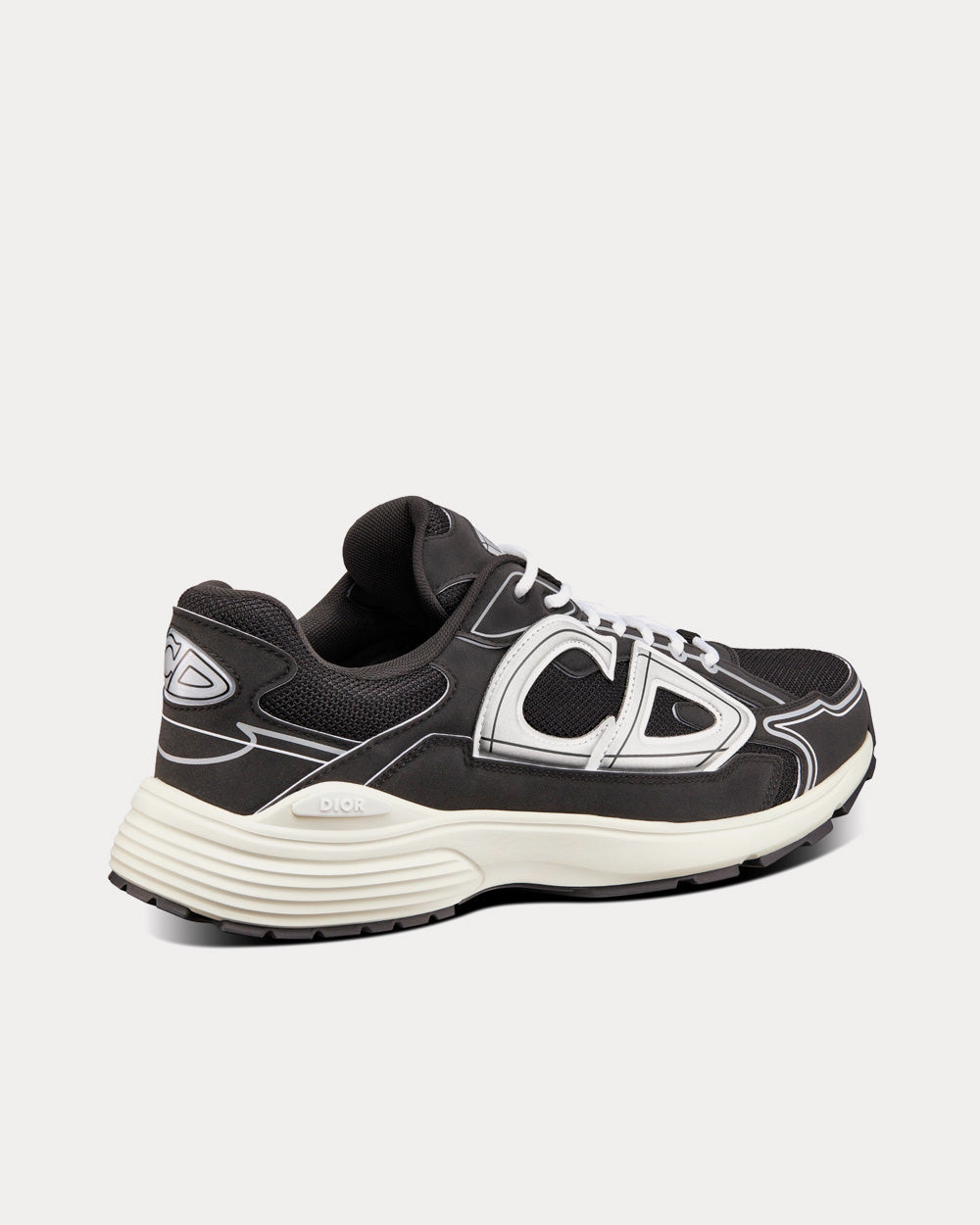 B30 Black Mesh and Technical Fabric Low Top Sneakers