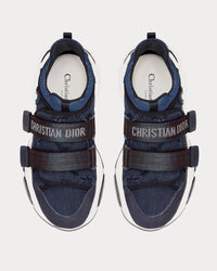D-Wander Denim Blue Camouflage Technical Fabric Low Top Sneakers