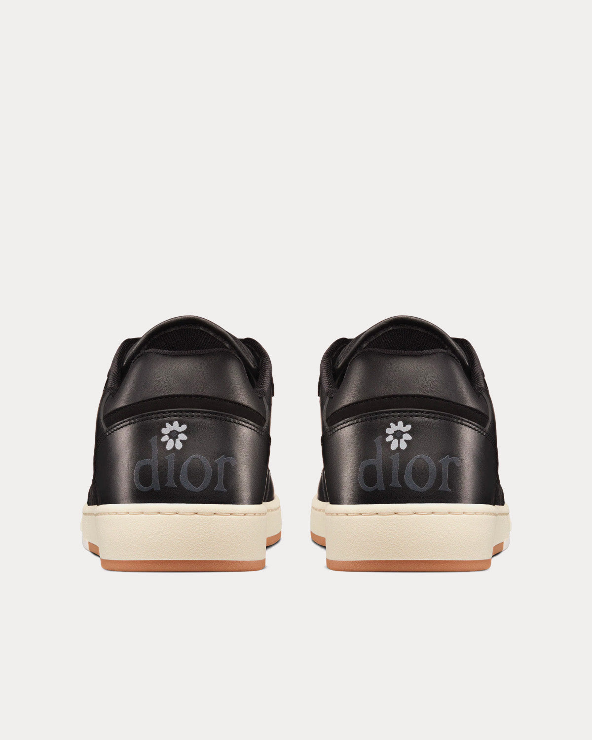 B27 Black Smooth Calfskin and Dior Oblique Galaxy Leather Low Top Sneakers
