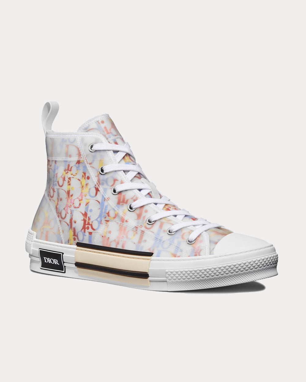 B23 Multicolor Dior Oblique Canvas High Top Sneakers