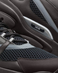 B22 Technical Mesh & Smooth Calfskin Black Low Top Sneakers