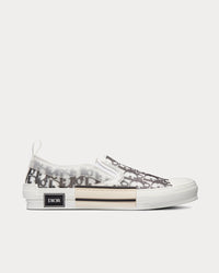 B23 Black and White Dior Oblique Canvas Slip On Sneakers