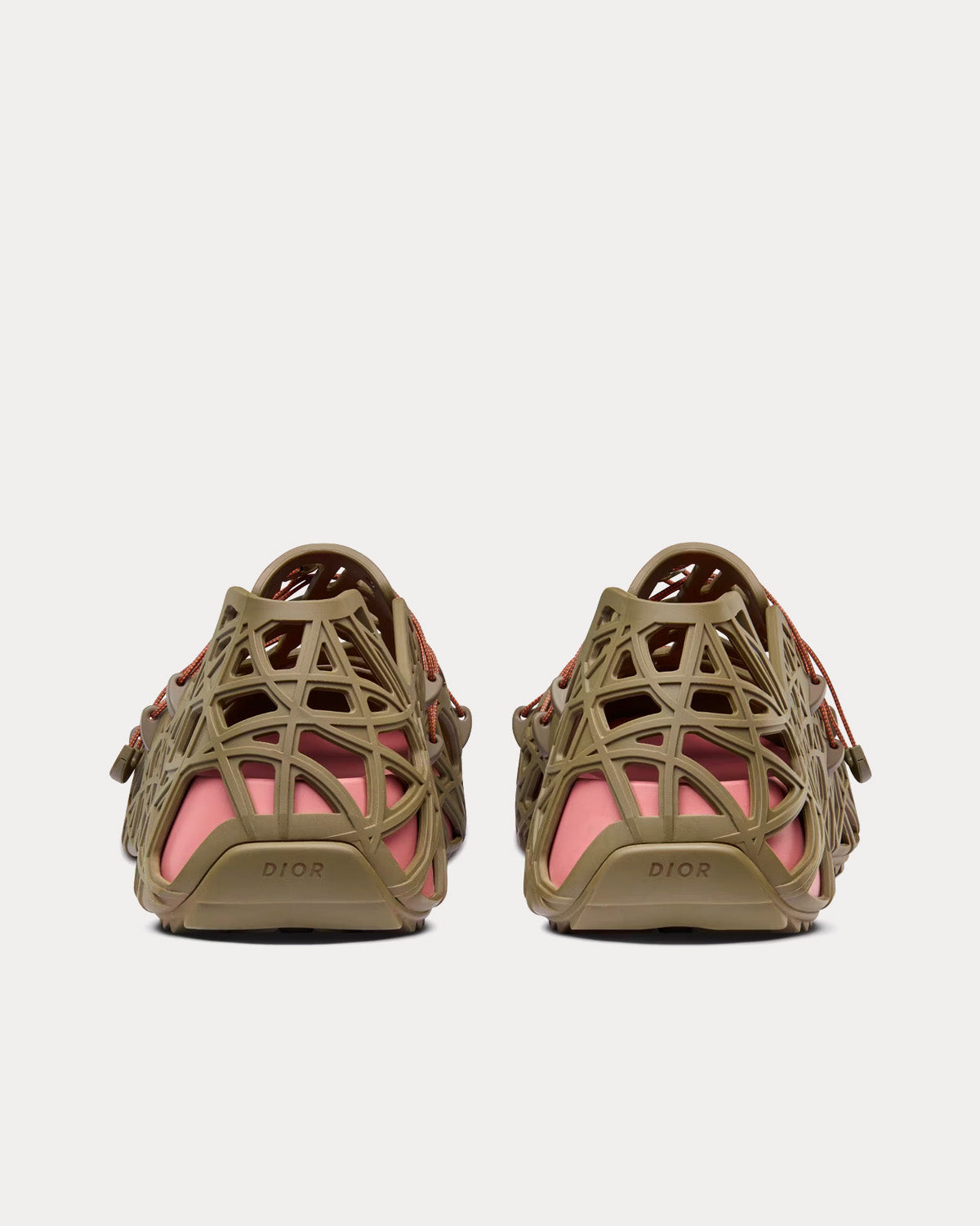 Dior Warp Khaki Cosmo Rubber with Warped Cannage Motif Sandals