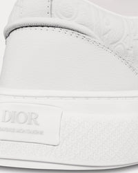 B33 White Grained Calfskin and White Dior Gravity Leather Low Top Sneakers