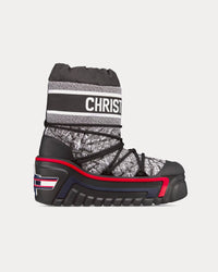DiorAlps Plan de Paris Shiny Nylon Black / White Après-Ski Boots