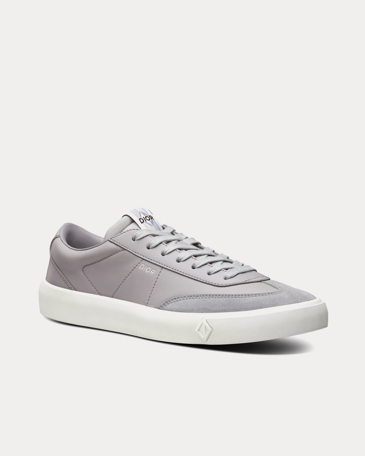 B101 Dior Gray Smooth Calfskin and Nubuck Low Top Sneakers