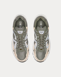 B30 Olive Mesh and Cream Technical Fabric Low Top Sneakers