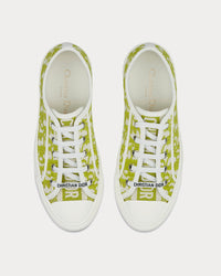 Walk'n'Dior Lime Dior Oblique Embroidered Cotton Low Top Sneakers