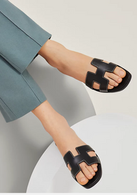 Hermès Oran Black Sandals