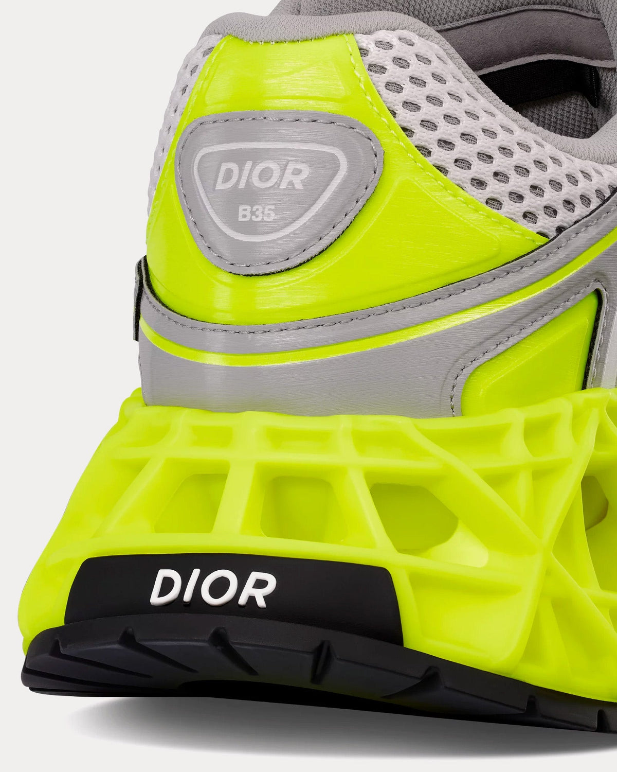 B35 NXXT Mesh Neon Yellow / Light Grey Low Top Sneakers
