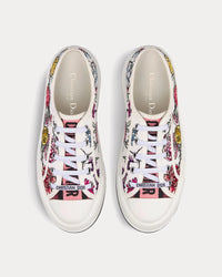 Walk'n'Dior Platform White Multicolor Florilegio Embroidered Cotton Low Top Sneakers