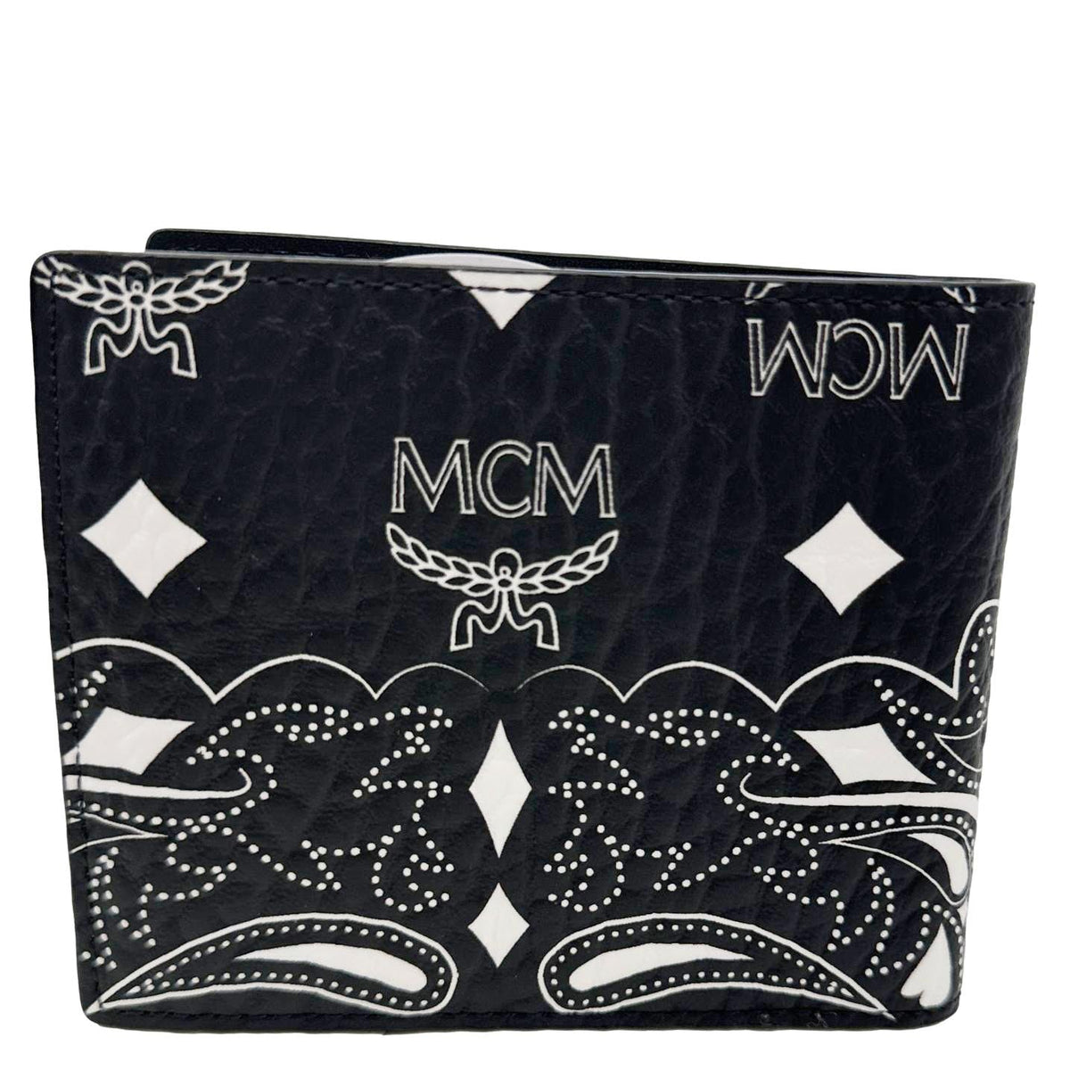 MCM Aren Bandana Leather Bifold Men's Wallet Black