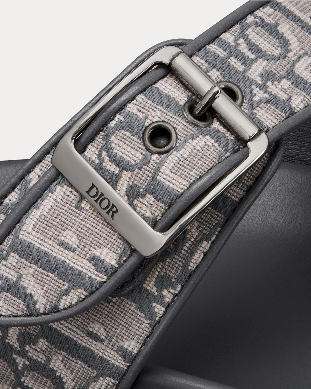 Aqua Dark Grey Dior Oblique Jacquard Sandals