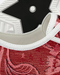 Walk'n'Dior Cherry Red Dior Brocart Embroidered Cotton with Gold-Tone Metallic Thread Low Top Sneakers