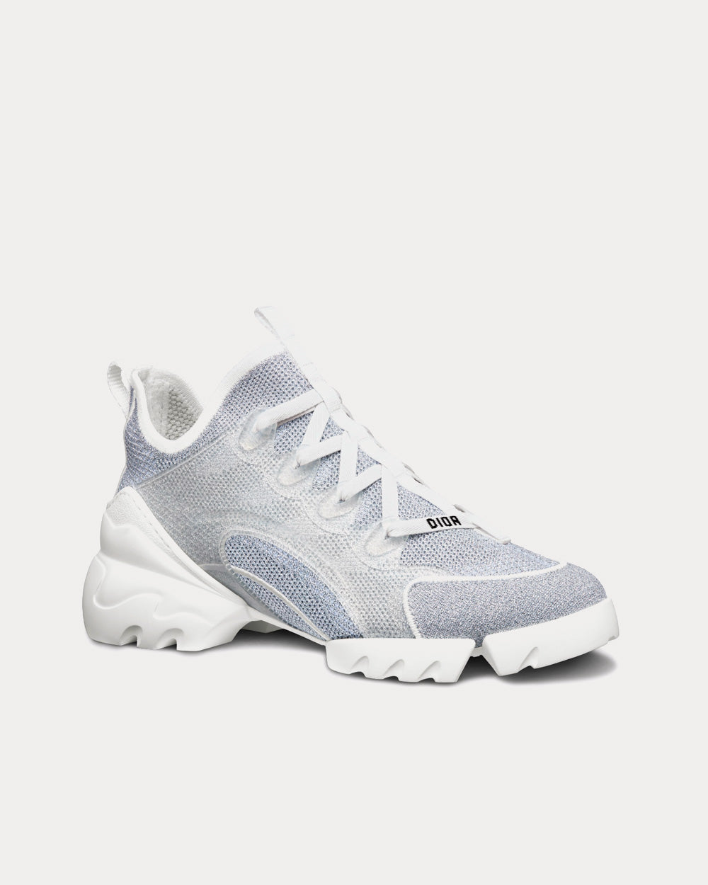 D-Connect Silver-Tone Laminated Mesh High Top Sneakers
