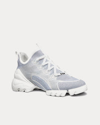 D-Connect Silver-Tone Laminated Mesh High Top Sneakers