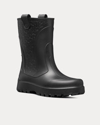 Garden Black Rubber with Dior Oblique Motif Rain Boots