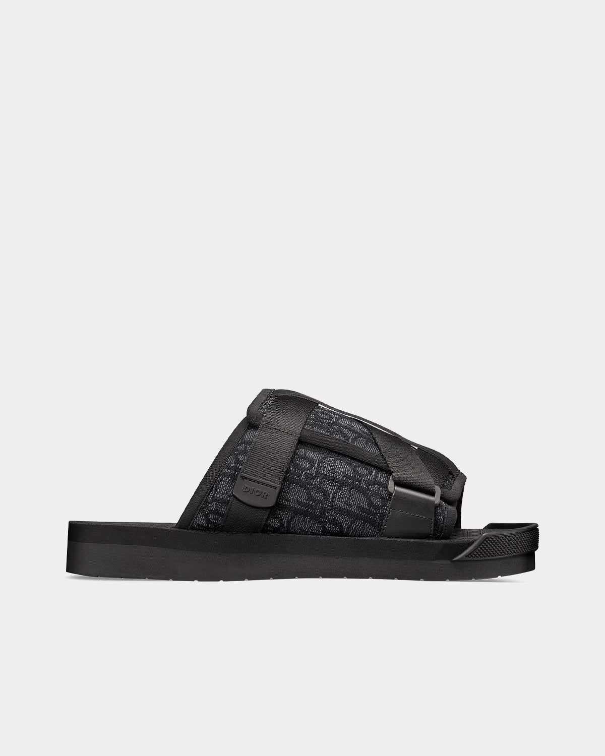 Alpha Black Dior Oblique Jacquard Sandals