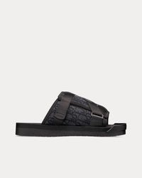 Alpha Black Dior Oblique Jacquard Sandals