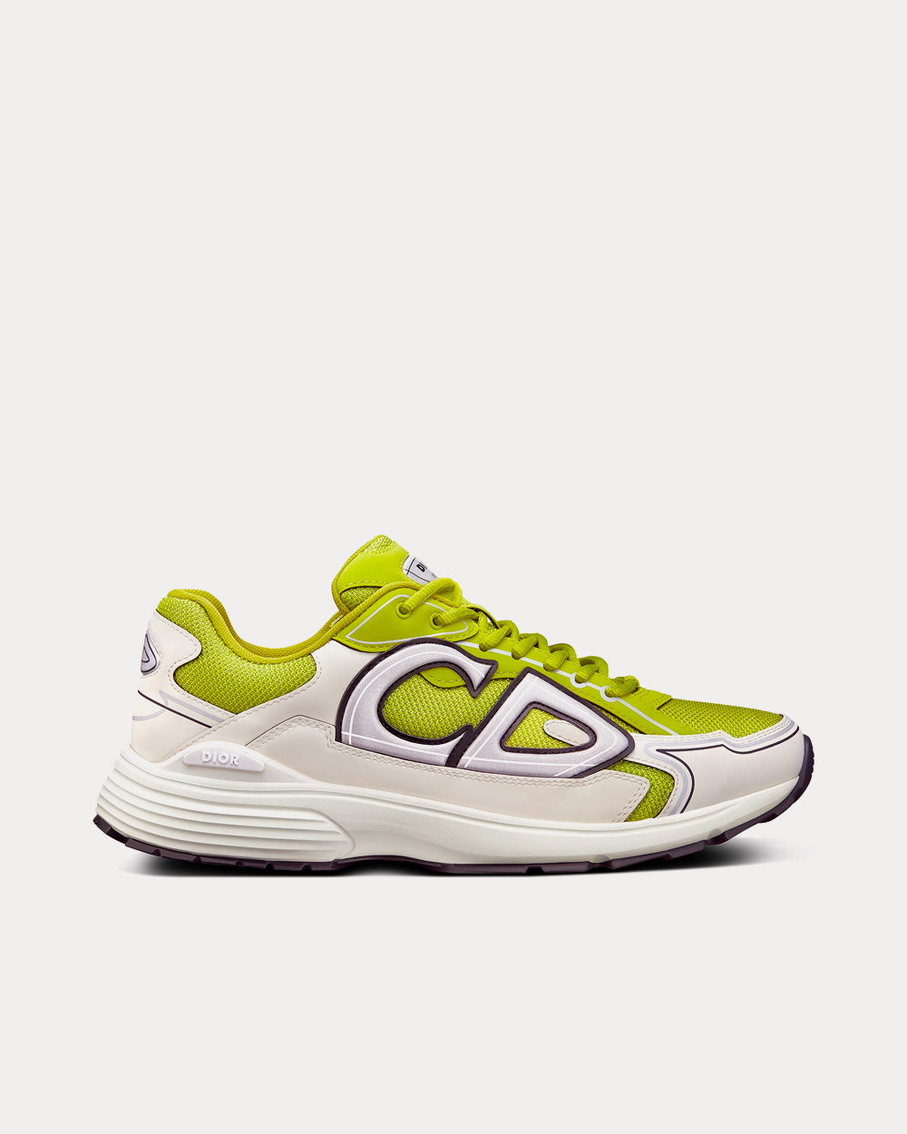 B30 Yellow Mesh and White Technical Fabric Low Top Sneakers