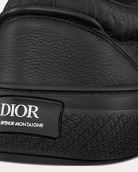 B33 Black Grained Calfskin and Black Dior Gravity Leather Low Top Sneakers