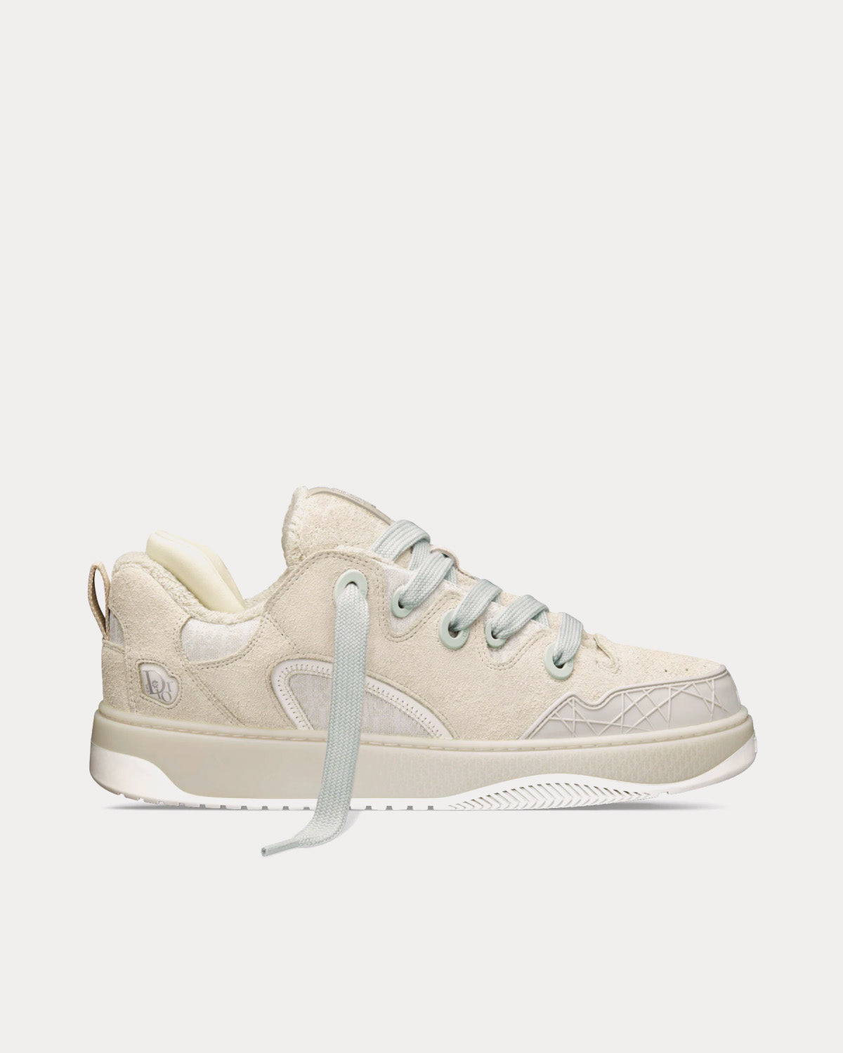 B9S Skater Limited And Numbered Edition Lilac Suede and Dior Oblique Jacquard Low Top Sneakers