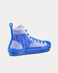 B23 Blue Dior Oblique Canvas High Top Sneakers