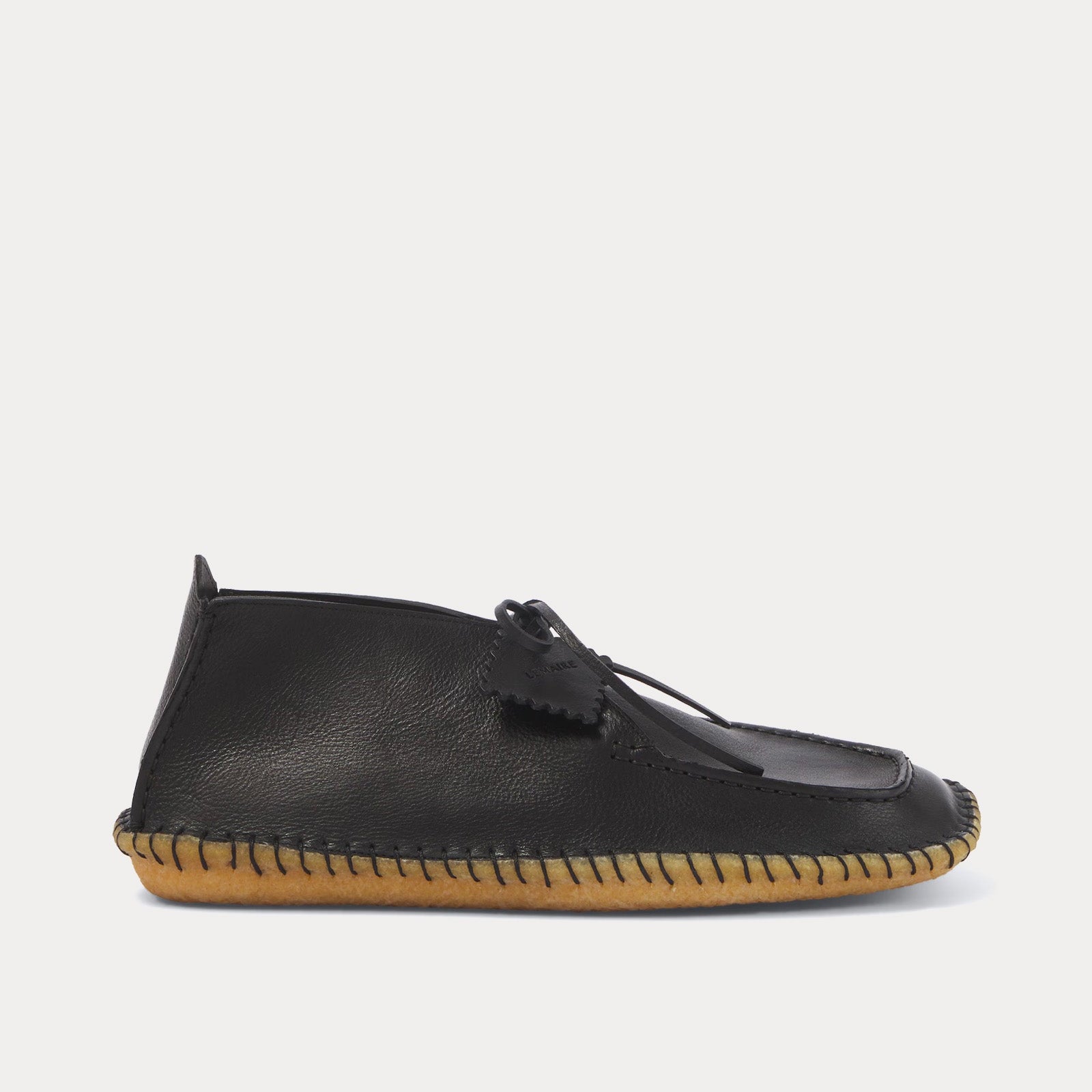 Desert Moccasins Leather Black Boots