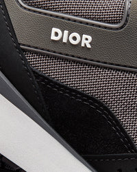B29 Gray Technical Mesh, Black Suede and Smooth Calfskin Low Top Sneakers