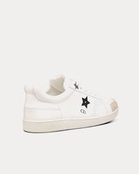 Star White Calfskin and Suede Low Top Sneakers