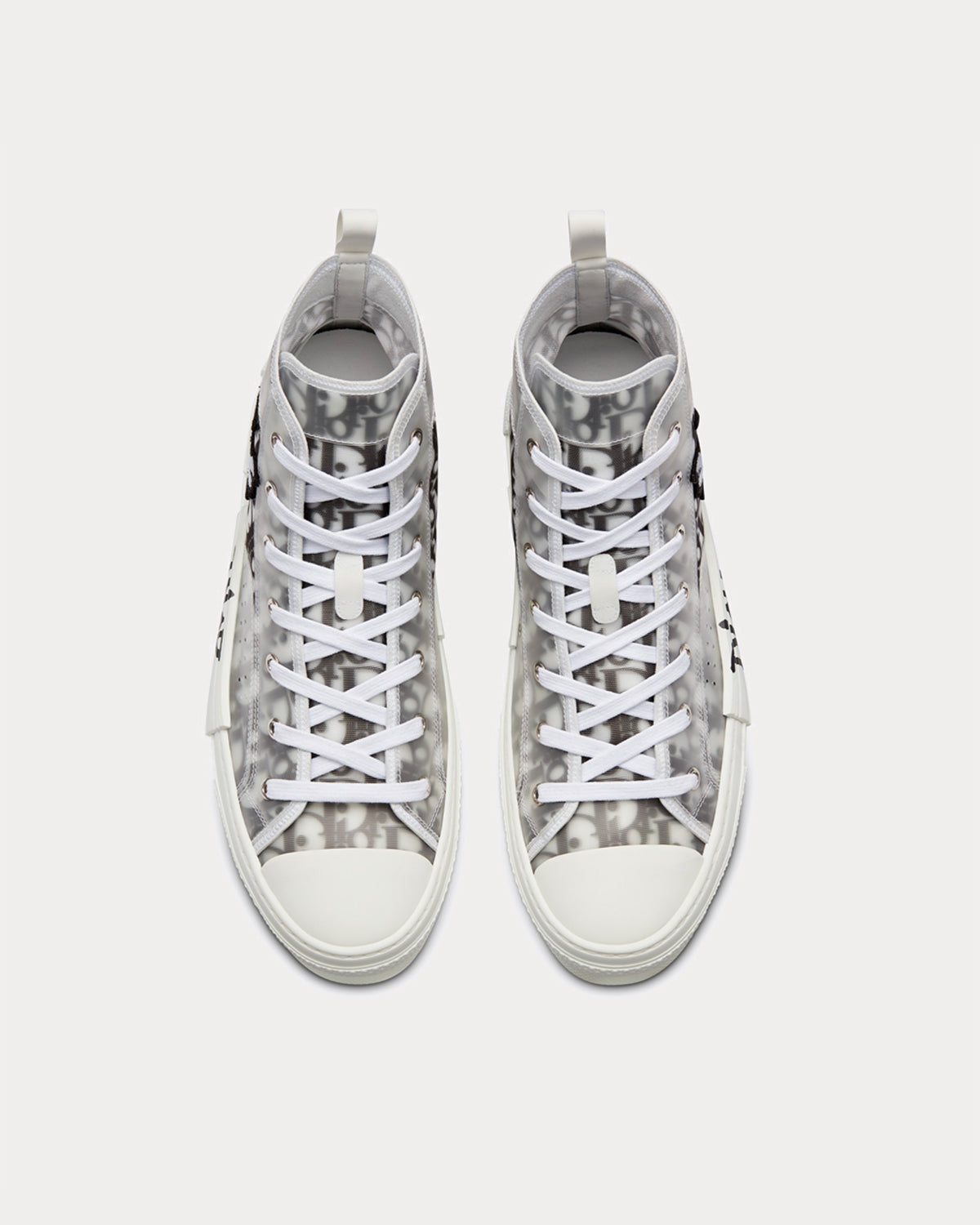 B23 Oblique Canvas Bee Embroidery Patch Black & White High Top Sneakers
