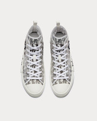 B23 Oblique Canvas Bee Embroidery Patch Black & White High Top Sneakers