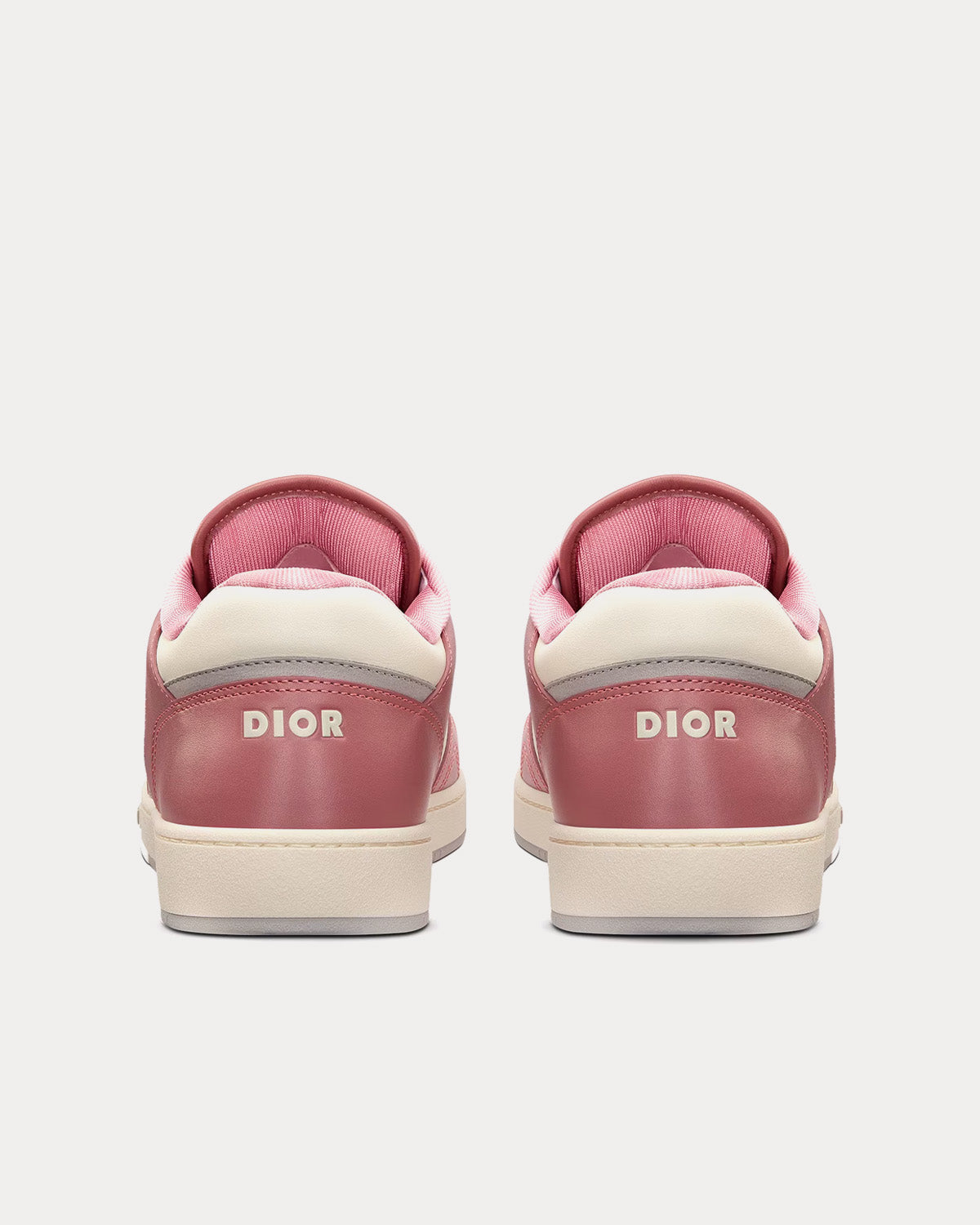 B27 Smooth Calfskin with Dior Oblique Jacquard Pink / Cream Low Top Sneakers