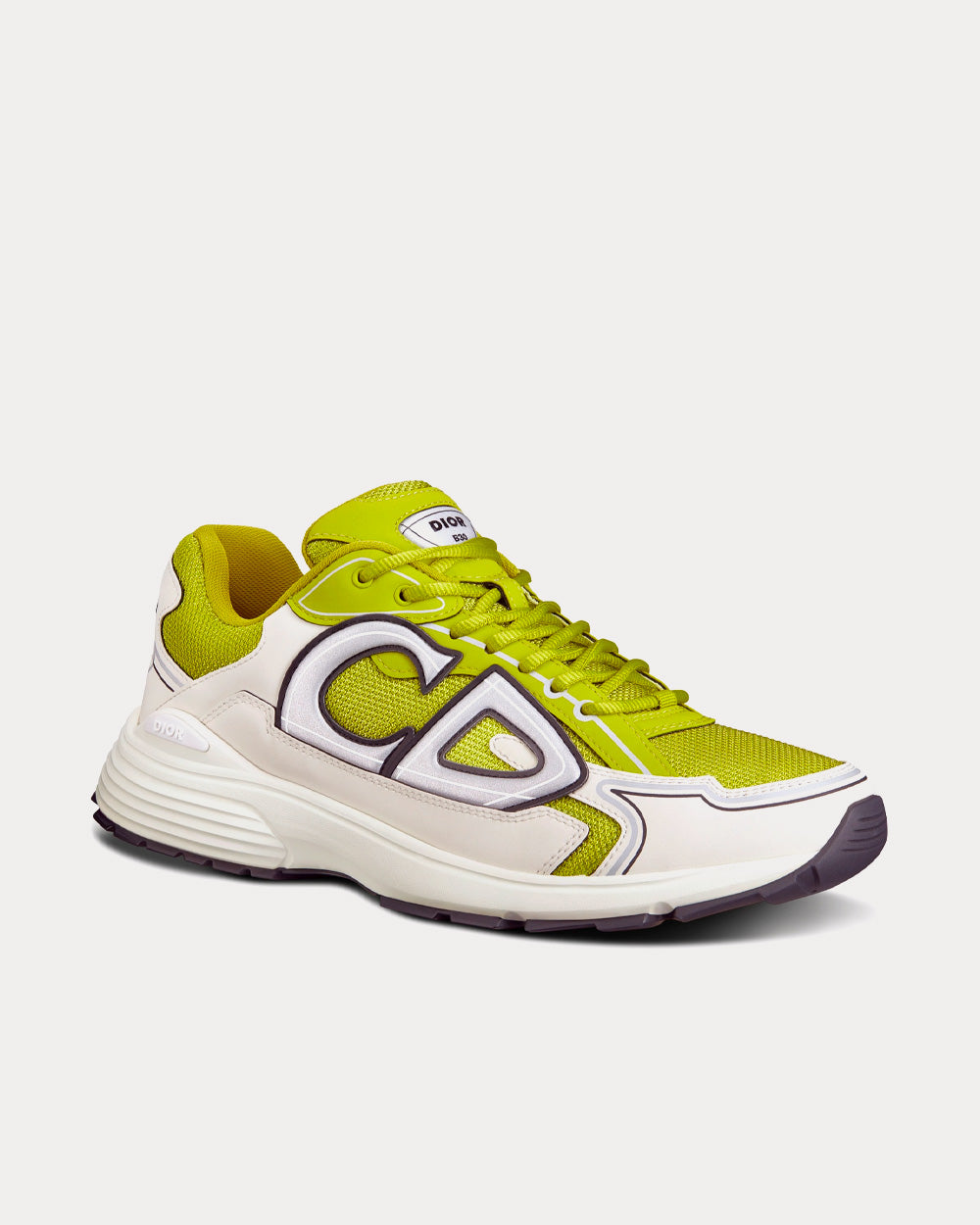 B30 Yellow Mesh and White Technical Fabric Low Top Sneakers