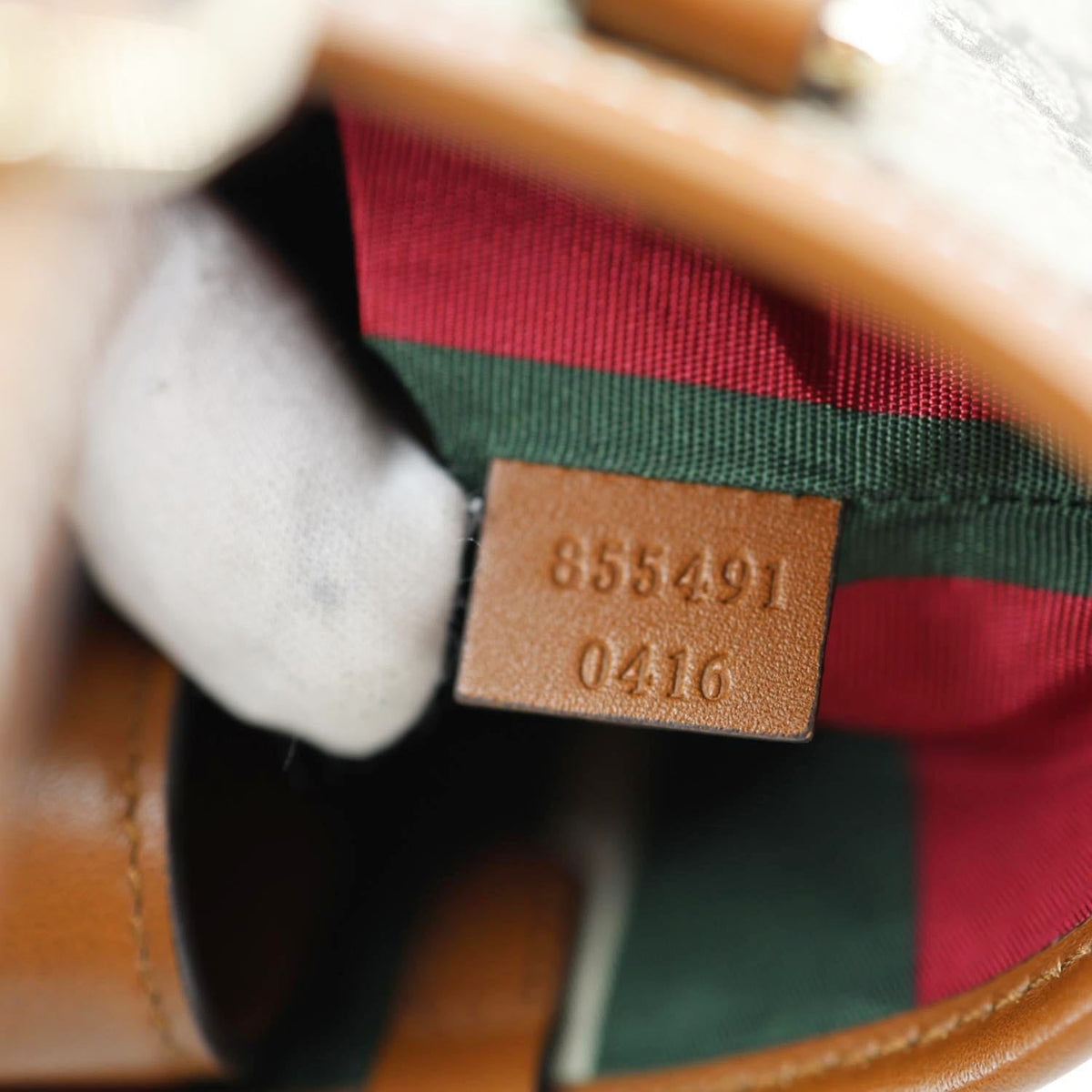 GUCCI Emblem Mini GG Monogram Canvas Tote Bag Beige 855491