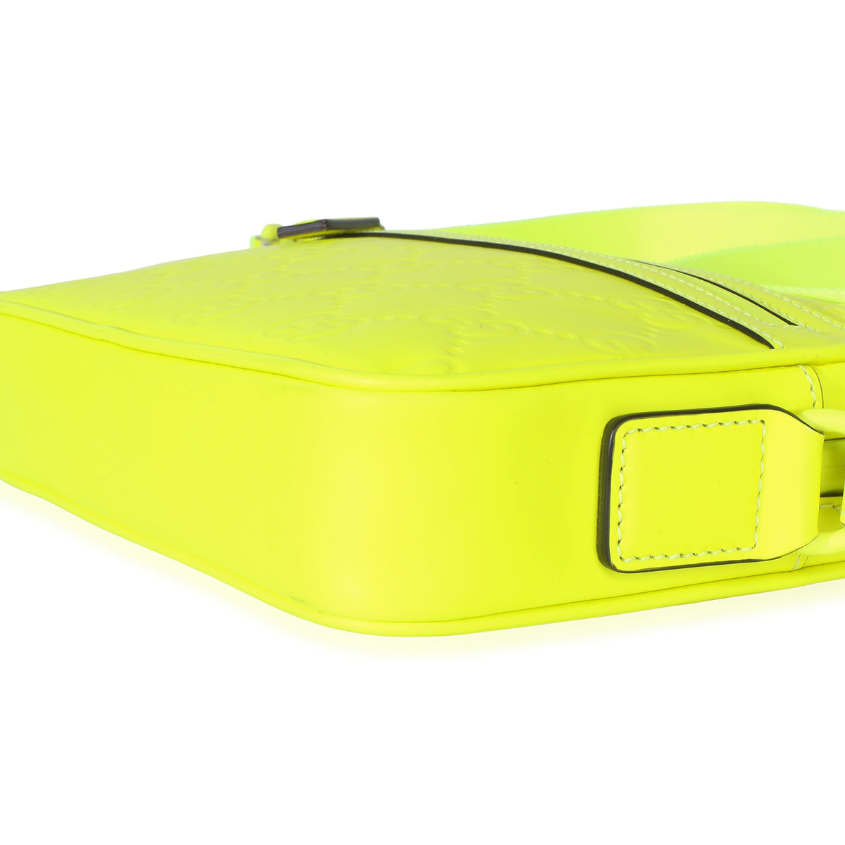 Vibrant Fluorescent Yellow Monogram Crossbody Bag