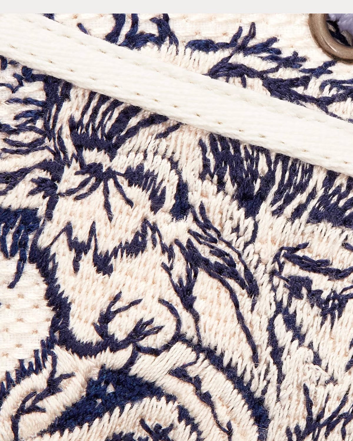 Walk'n'Dior Platform White Embroidered Cotton with Blue Toile de Jouy Motif Low Top Sneakers