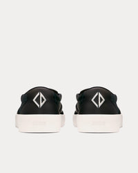 B101 Black CD Diamond Canvas and Smooth Calfskin Slip On Sneakers