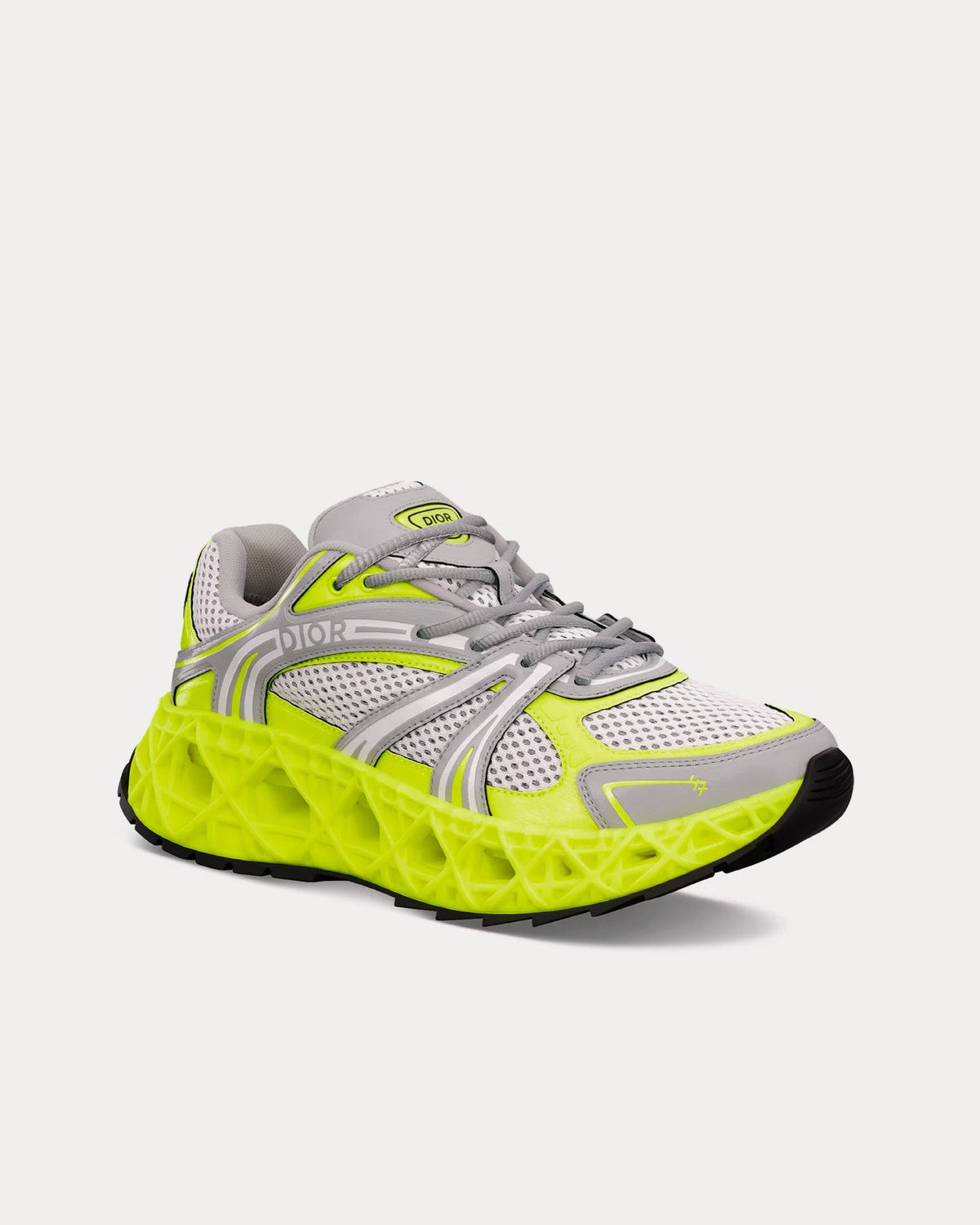 B35 NXXT Mesh Neon Yellow / Light Grey Low Top Sneakers